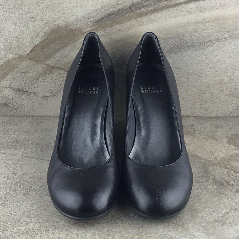 Stuart Weitzman Round Toe Wedge Pumps - Picture 2 of 8